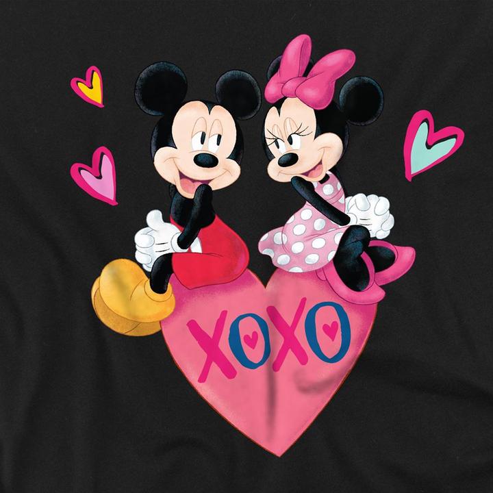 Actual product image Mickey Mouse Unisex Adult Xoxo Minnie Mouse Valentine's Day T-Shirt (L)