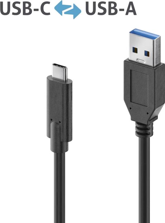 Produktbild Purelink USB A – USB C (1 m, USB 3.1)
