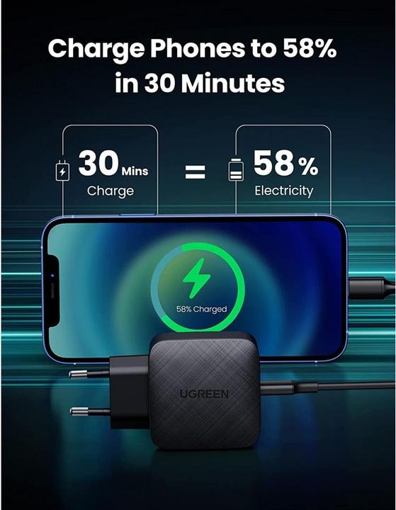 Productafbeelding Ugreen USB-C GaN lader (65 W)