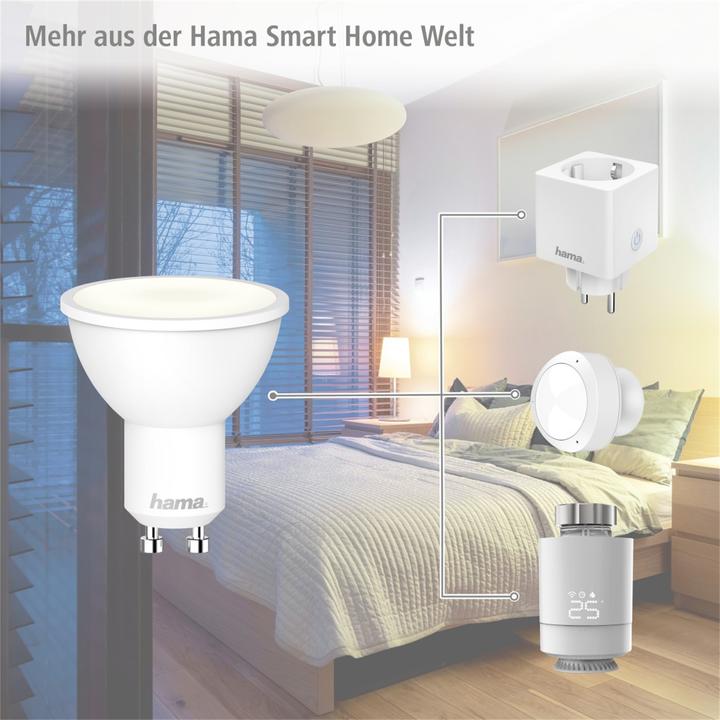 Actual product image Hama WLAN LED lamp, GU10, 5.5 W, without hub, for voice/app control, White (GU10, 5.50 W, 400 lm, 1 x, G)
