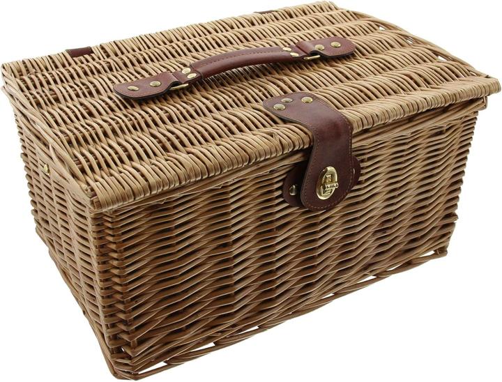 Actual product image Frank Flechtwaren Picnic basket duo 16 pcs crockery for 2 people