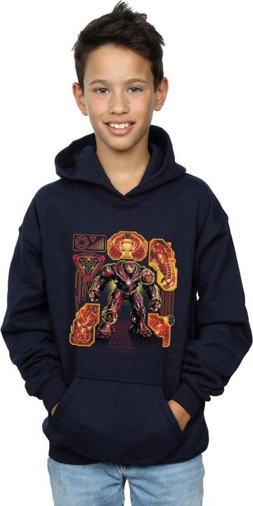 Immagine prodotto Avengers Infinity War Hulkbuster Blueprint Felpa con Cappuccio Ragazzi (140, 146)