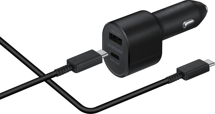 Actual product image Samsung DUAL FAST CAR CHARGER 45W & 15W EP-L5300XB BLACK