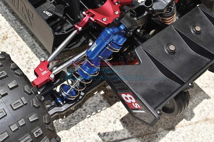Actual product image GPM Alum. L-Shape Piggy Back Spring shock absorber 187mm rear black ARRMA Kraton, Outcast 8s