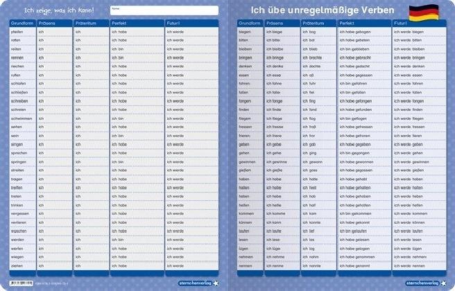 Produktbild Ich übe unregelmässige Verben - Zeitformen - 1 Doppelfeld mit Stift (Deutsch)