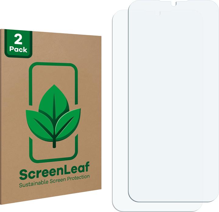 Produktbild ScreenLeaf Schutzfolie nachhaltiger Displayschutz Displayschutzfolie Folie Klar Transparent (2 Stück, Doro 8200)