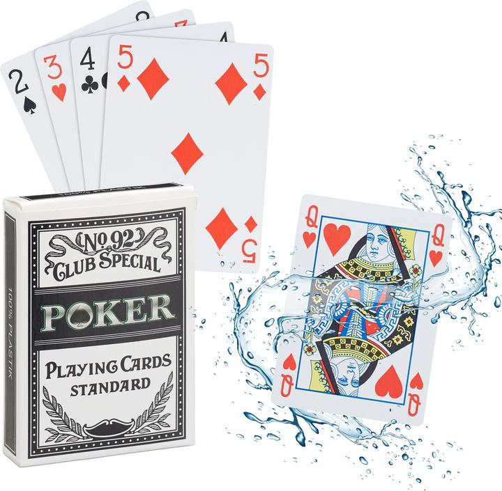 Image du produit Relaxdays Cartes de poker (Allemand, Français, Italien, Anglais)