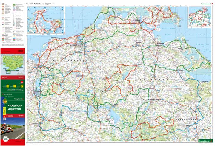 Produktbild Mecklenburg-Vorpommern, Motorradkarte 1
