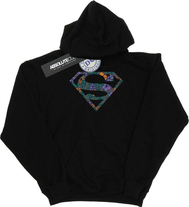 Actual product image Mens Superman Floral Logo 1 Hoodie (M)