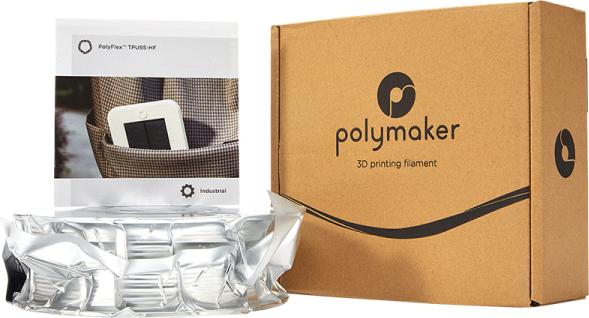 Produktbild Polymaker PolyFlex TPU95-HF - White - 2.85mm (TPU, 2.85 mm, 1 g, Weiss)