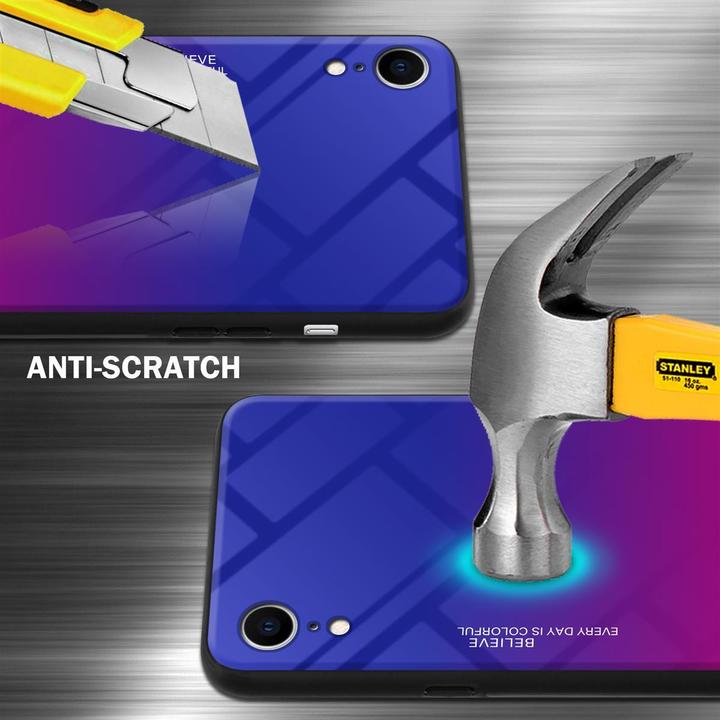 Actual product image Cadorabo TPU 2 colors glass cover (Apple iPhone XR)