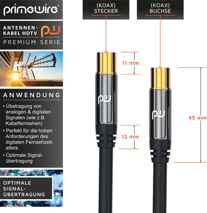 Immagine prodotto Primewire Cavo coassiale premium (85 dB, Cavi antenna)