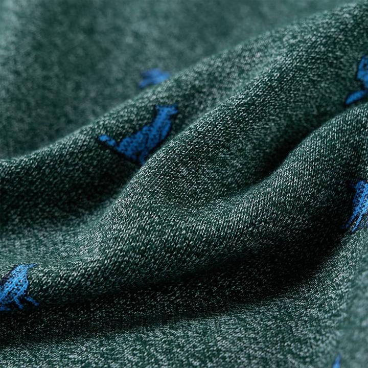 Actual product image VidaXL Children's sweatshirt dark green melange 92,Material: 50 (92)