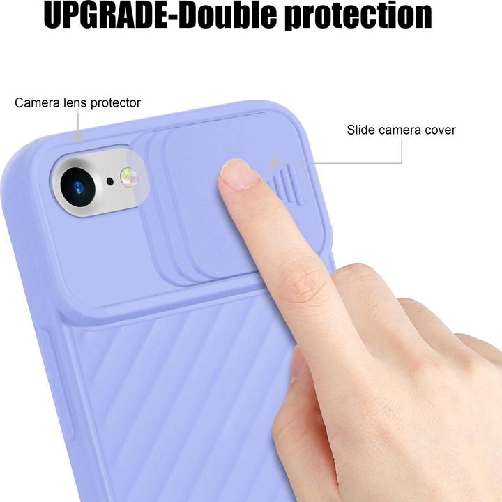 Immagine prodotto Cadorabo Cover in TPU con protezione della fotocamera (Apple iPhone 7, Apple iPhone SE (seconda generazione))