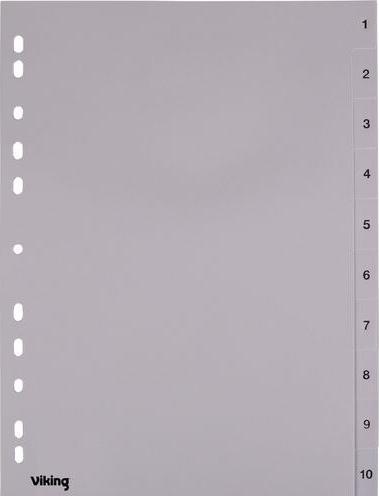 Office Depot Register A4 10-teilig Grau 4-fach