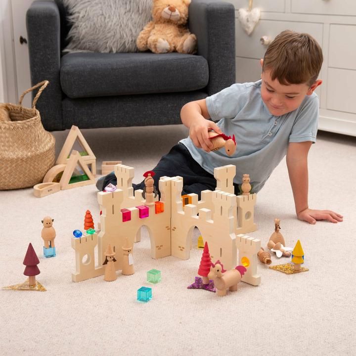 Produktbild TickiT Steckbare Holz Burg Spiel-Kulisse
