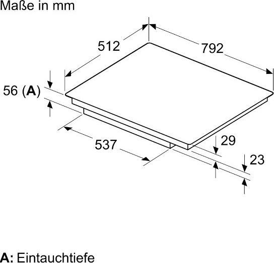Image du produit Siemens iQ300, Table de cuisson à induction, 80 cm, noir, à encastrer (intégré), EH801HFB1E