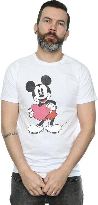 Actual product image Disney Mens Mickey Mouse Valentine Heart T-Shirt (3XL)
