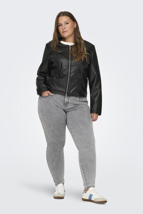 Produktbild Only Bandkragen Curve Jacke Kunstlederjacke (46)