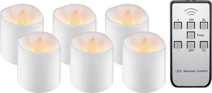 Goobay Lot de 6 bougies chauffe-plat LED (6 x)