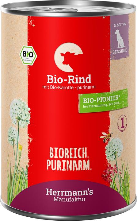 Produktbild Herrmanns Rind mit Karotten (Adult, 1 Stk., 400 g)