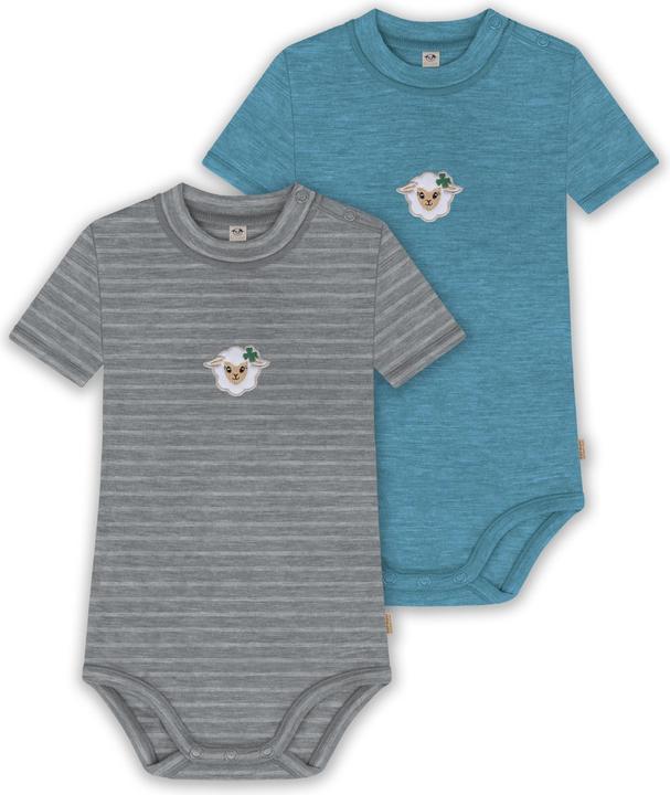 Normani 2er Set Baby Merino Kurzarmbody „Tihoi" - 9321