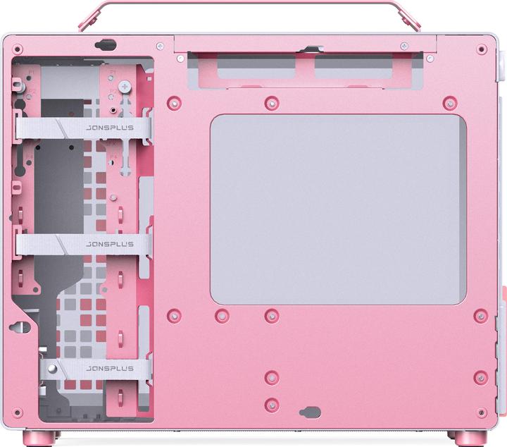 Actual product image Jonsplus MATX Handle Case Z20 - White-Pink (Mini-ITX, mATX)