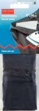 Actual product image Prym Security bag with zipper, black 14 x 20 cm, card