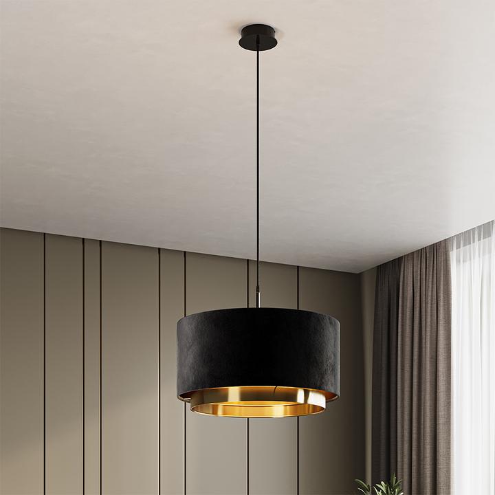 Produktbild Vichy Hängeleuchter Goldamo, Schwarz/Gold (E27)