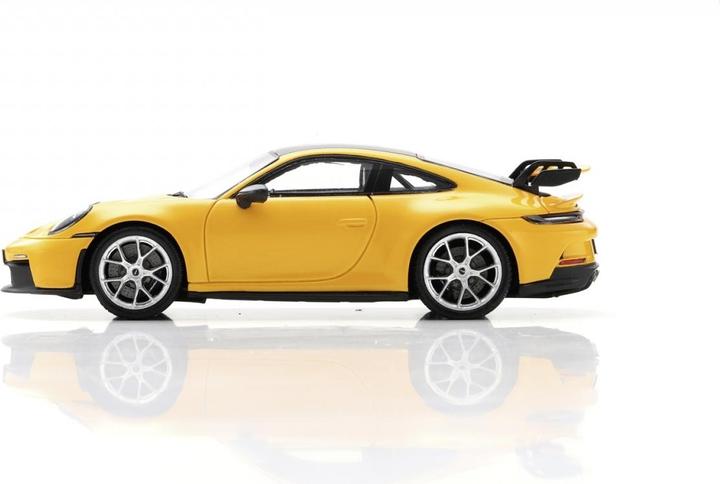 Actual product image Schuco Porsche 992 GT3 yellow 1:43