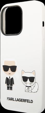 Actual product image Karl Lagerfeld Hard Cover Silicone Karl & Choupette White, for iPhone 14 Pro, KLHCP14LSSKCW (Apple iPhone 14 Pro)