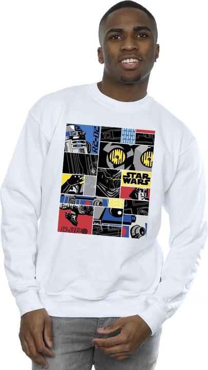 Actual product image Star Wars Mens Droid Montage Sweatshirt (XXL)