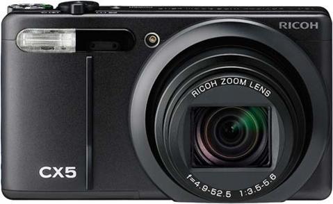 RICOH CX5, 10MPixel, 10.7x WW zoom, HD movies, black (1/2,3'')