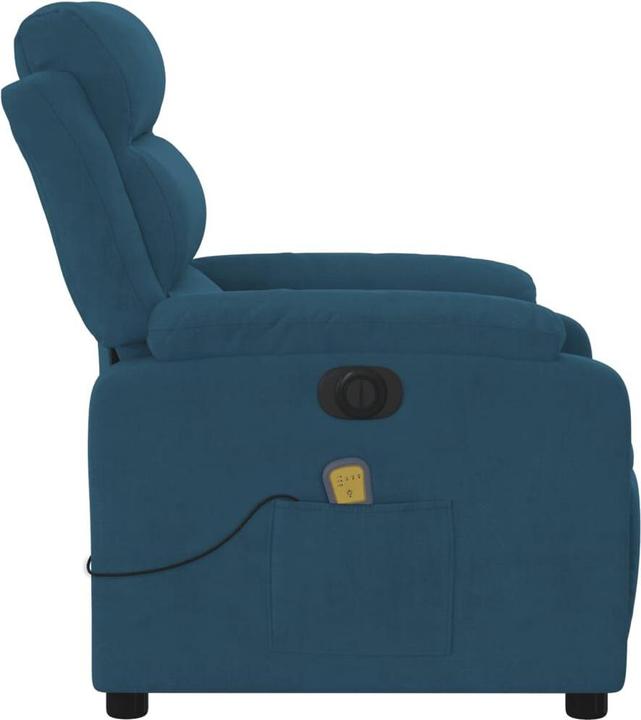 Image du produit VidaXL Fauteuil de massage Fauteuil de relaxation Fauteuil électrique bleu velours