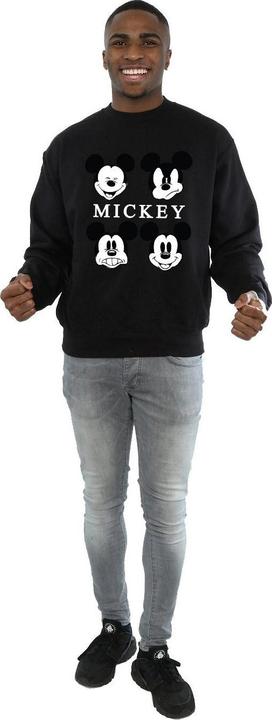 Actual product image Disney Mens Four Heads Mickey Mouse Cotton Sweatshirt (L)