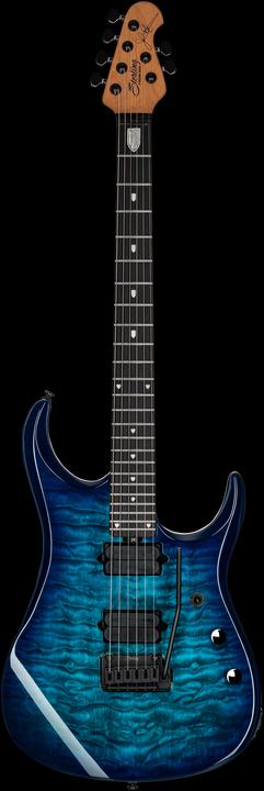 Image du produit Guitare électrique, JP150, DiMarzio, Cerulean Paradise, Sac (Guitare électrique, Acier inoxydable, ébène, Top en érable fendu)