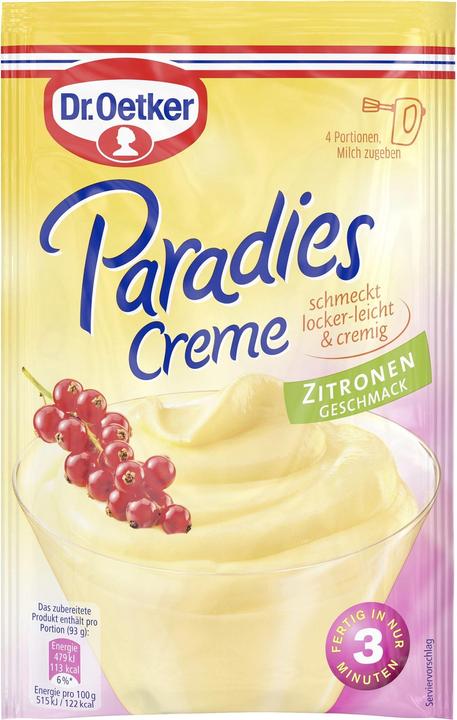 Actual product image Dr. Oetker Lemon Paradise Cream (72.50 g)