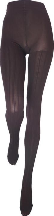 Actual product image Levee Fashion Stripe tights, colour 253 dark brown, size 58-60 (60 DEN, 58 - 60)