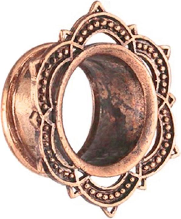 Image du produit Star Piercing Flesh Tunnel or rose fleur de lotus (Bronze, sans laiton)
