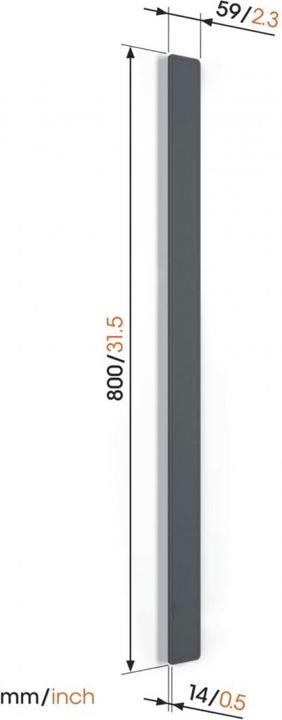 Actual product image Vogels Cable duct,80cm,Black,Vertical or horizontal mountable (Duct, 80 cm)