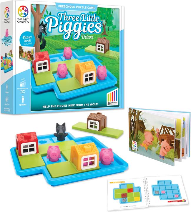 Actual product image Smart Games Puzzle game Three Little Piggies - Deluxe (English, German, French, Italian, Spanish)