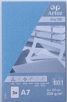 Image du produit Artoz Cartes de visite 1001 A7 107136144 220g, bleu marine 5 feuilles (220 g/m², 5 x, A7)