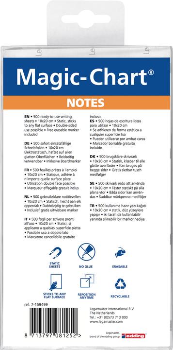 Energie-Label Legamaster Magic-Chart Notes
