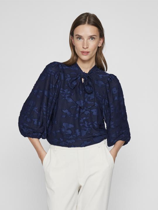 Actual product image Vila Tie neck top with 3/4 sleeves (M)