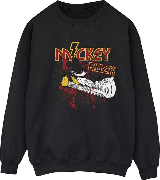Actual product image Disney Womens/Ladies Mickey Mouse Smash Guitar Rock Sweatshirt (S)