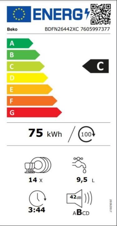 Energie-Label Beko BDFN26442XC CornerIntense (7605997377)