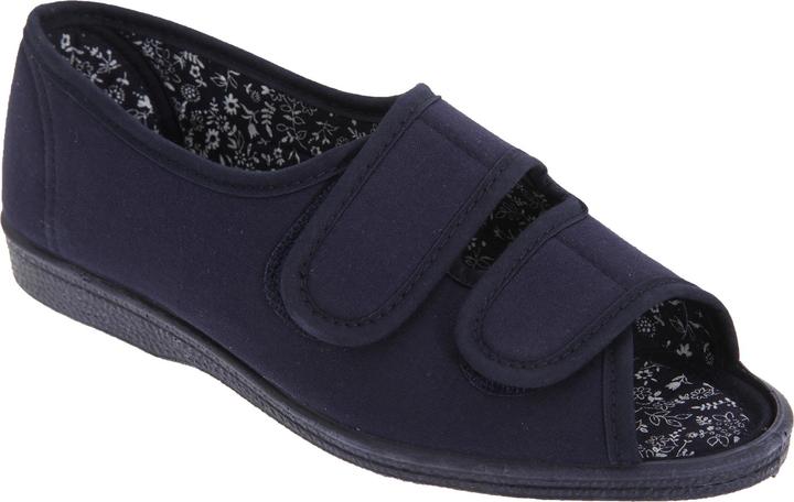 San Diego Sandalen Hausschuhe Freizeitschuhe mit Klettverschluss weite Passform Zehenöffnung