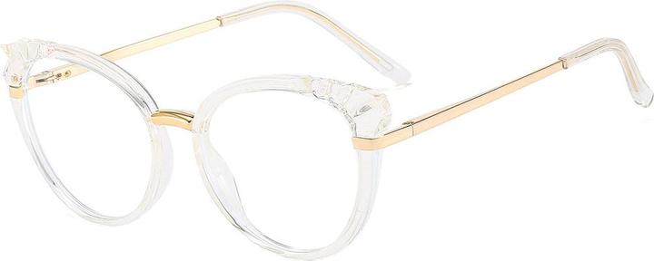 Techsuit - Anti-Blue Light Glasses Reflex Metal (F5020-CLR) - Cat Eye - Clear