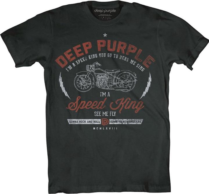 Actual product image Deep Purple Unisex Adult Speed King Cotton T-Shirt (S)