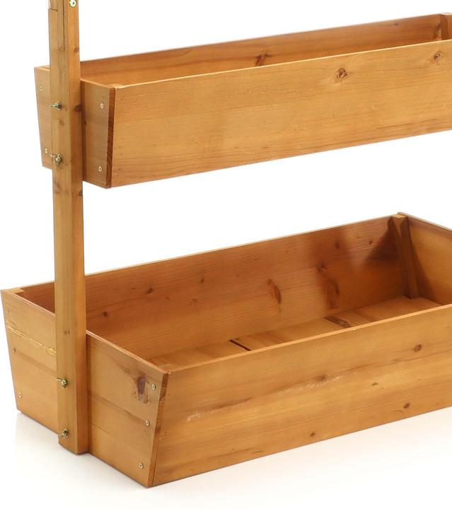 Image du produit Toboli Plante-bande surélevée 4 Bacs à fleurs Bois Escalier plantes Potager Parterre Balcon Jardin